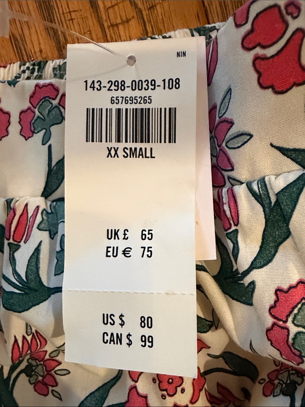 Abercrombie & Fitch Cream Floral Maxi Skirt with Pink and Green Print XXS 0/2/4 - Picture 2 of 4